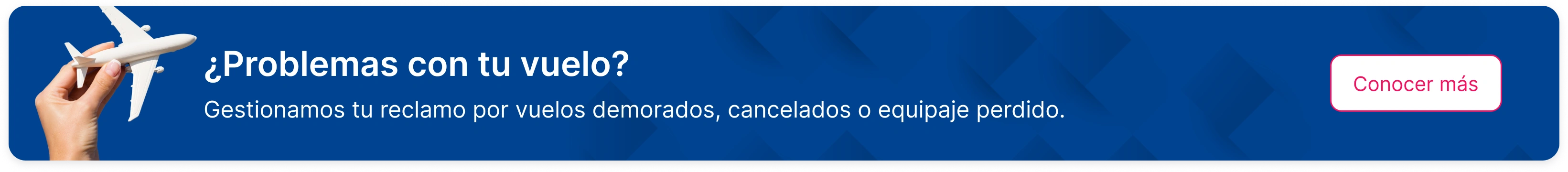 Banner de reclamo por vuelos