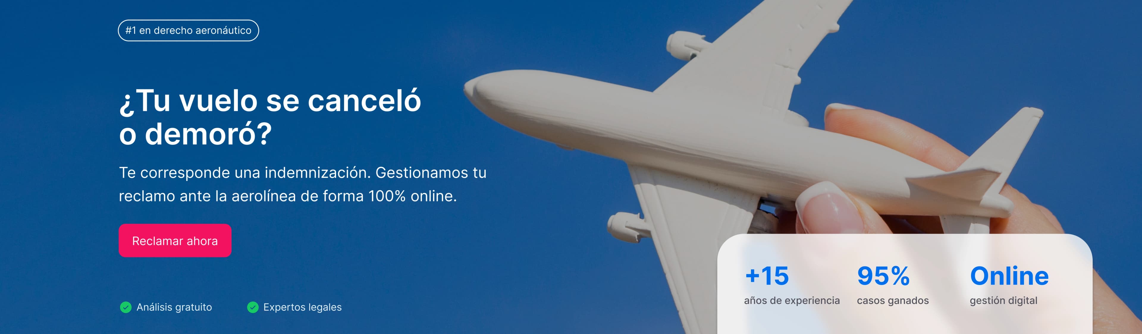 Banner de reclamo por vuelos