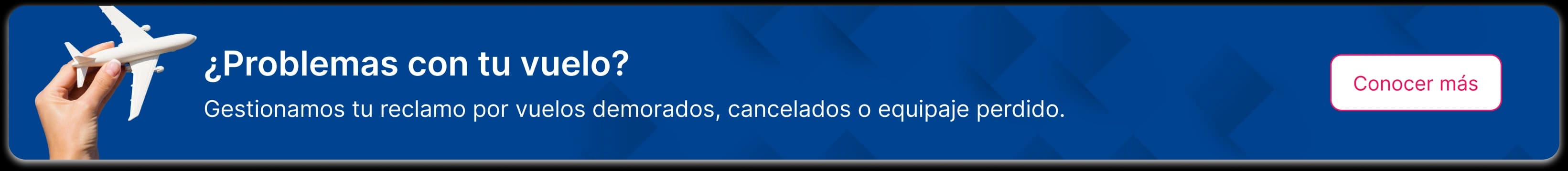 Banner de reclamo por vuelos