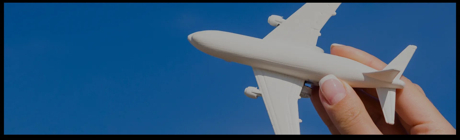 Avión sostenido con la mano